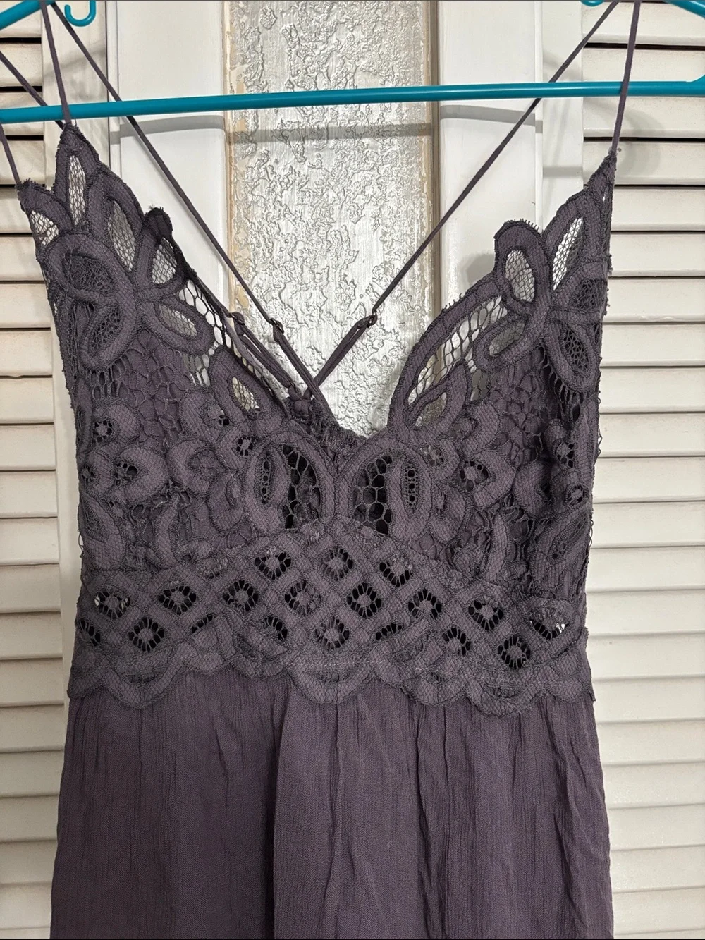 Free people Lace Bodice Spaghetti Strap Midi Dress - Charcoal BRAND NEW WITH TAG